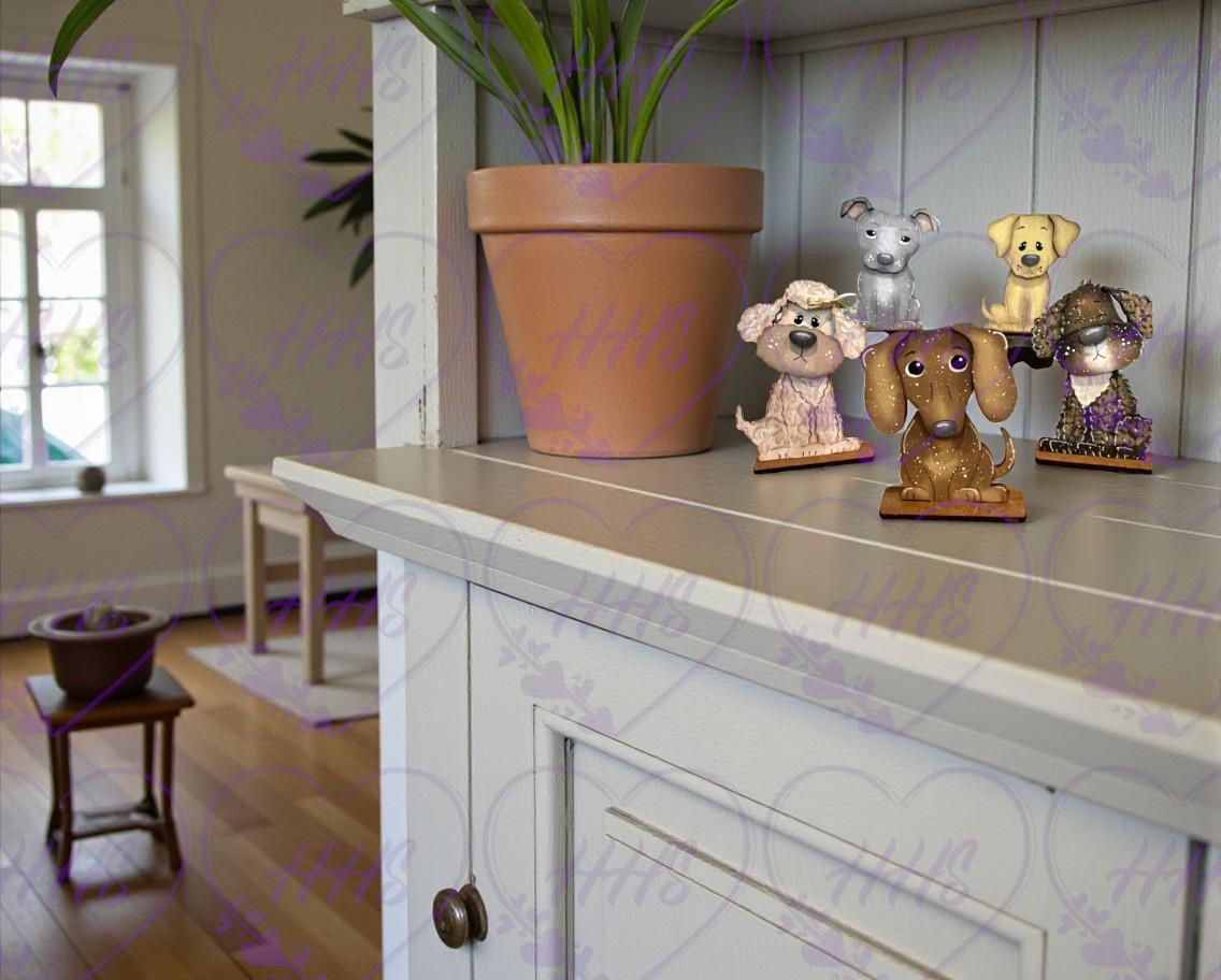 Unfinished MDF Puppies 1 Cutouts