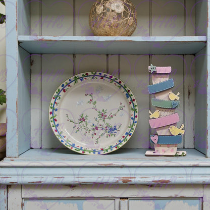 Unfinished Stacked Spring Flower Pots Decor | DIY MDF Craft Kit