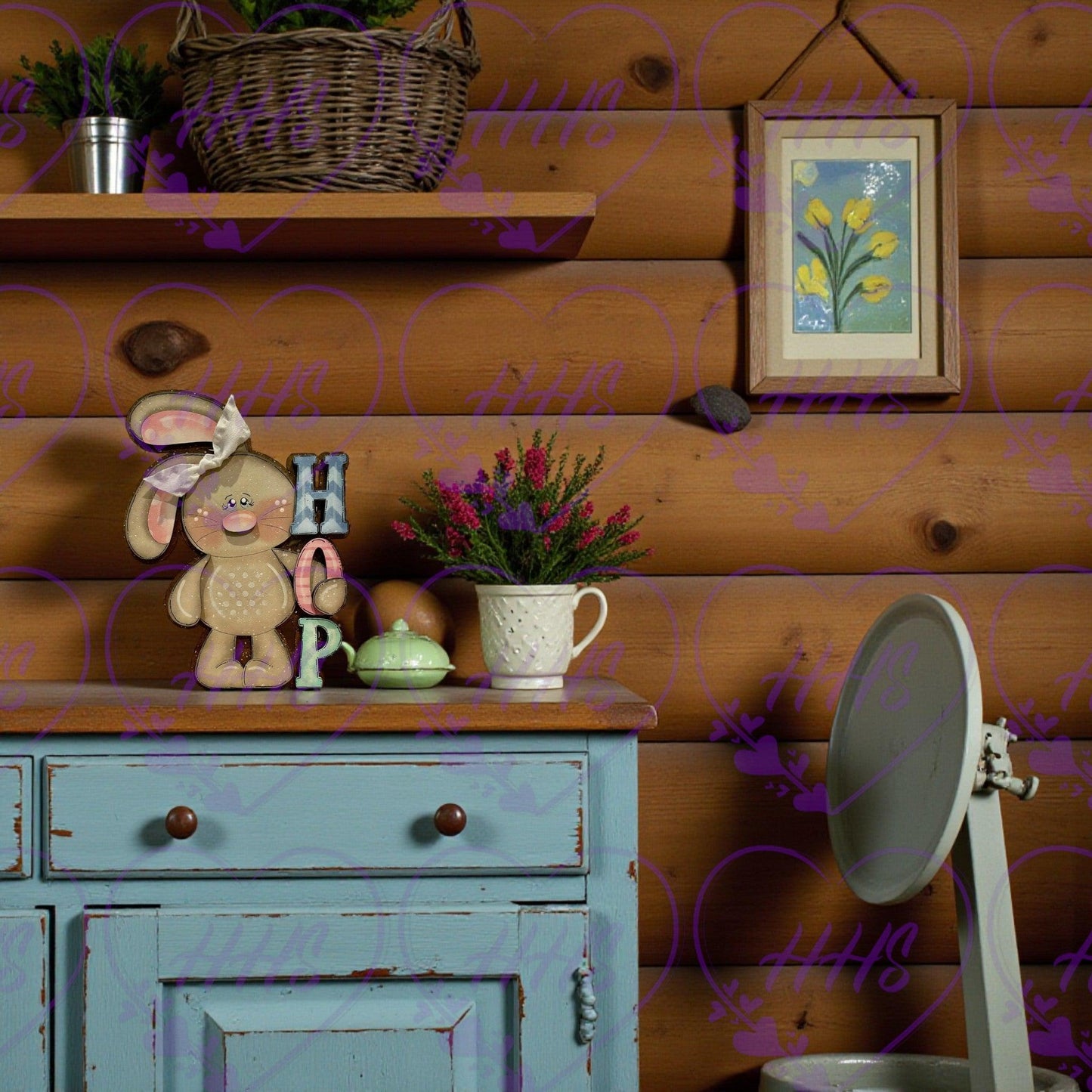 Unfinished Hop Bunny DIY MDF Spring Decor – Craft Cutout