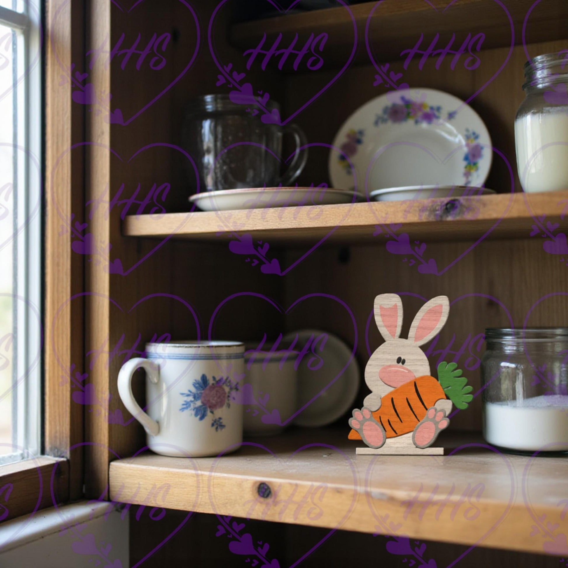 Unfinished Easter Bunny Wood Cutouts Set, DIY Spring Decor, Paint Your Own MDF Bunny
