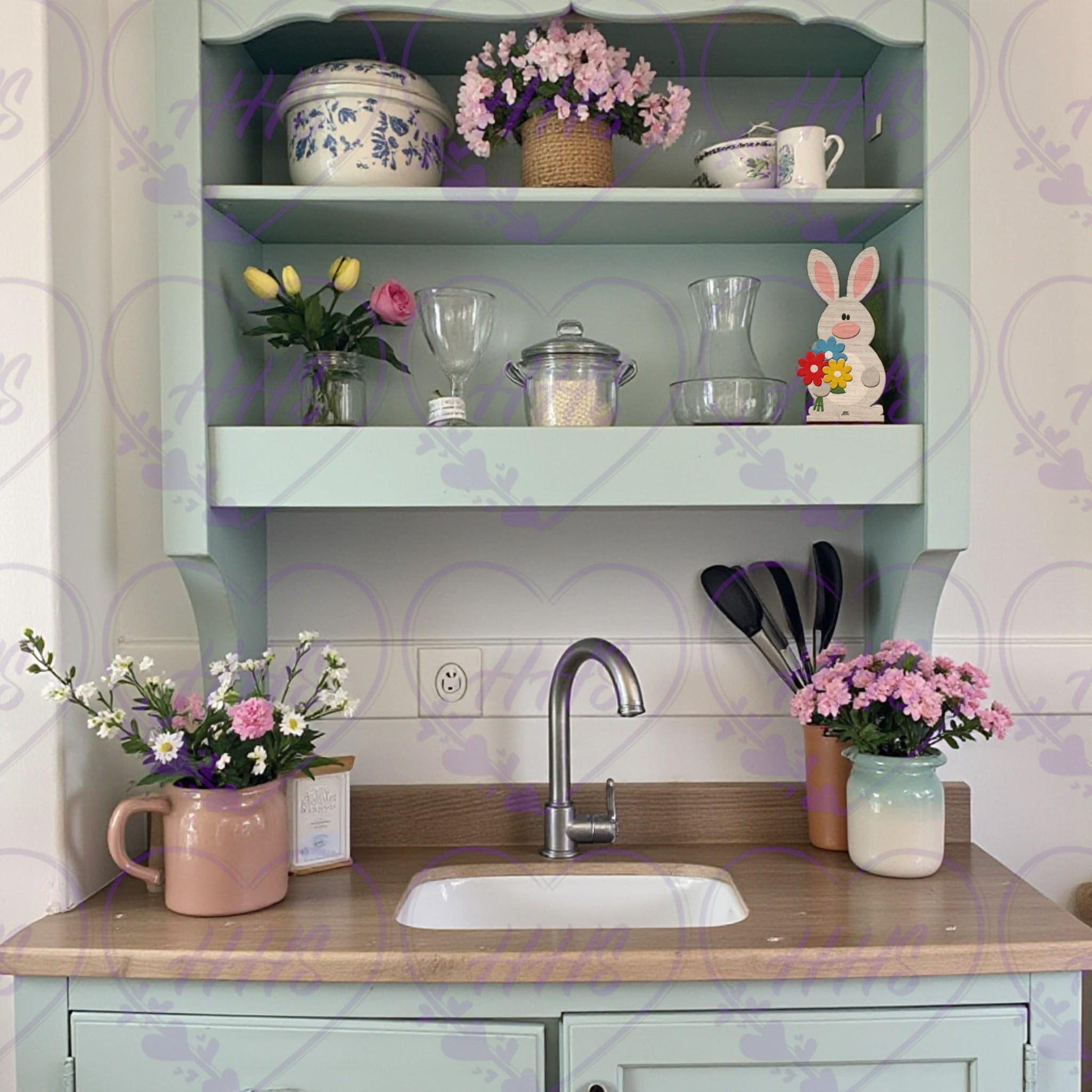 Unfinished Easter Bunny Wood Cutouts Set, DIY Spring Decor, Paint Your Own MDF Bunny