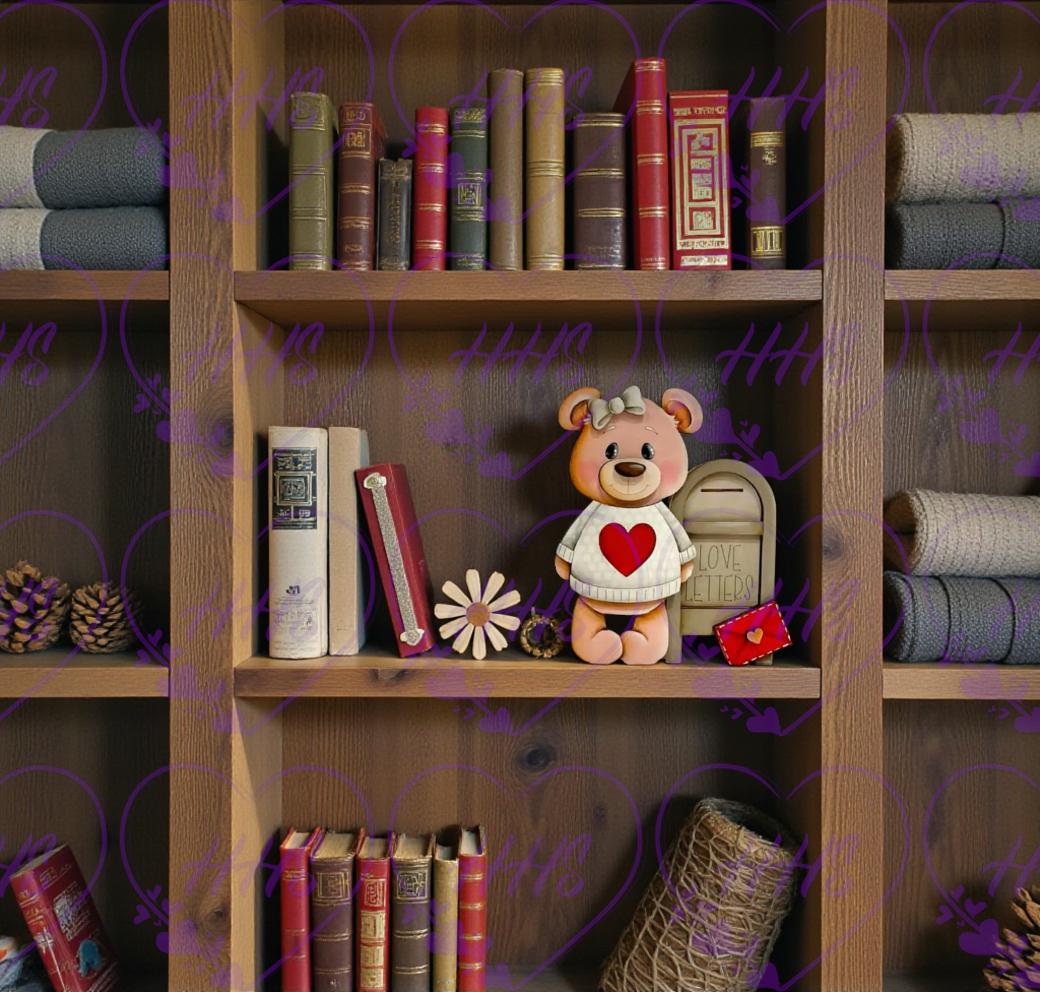 Unfinished Valentine Bear DIY Blank Set – Paint Your Own MDF Craft Kit