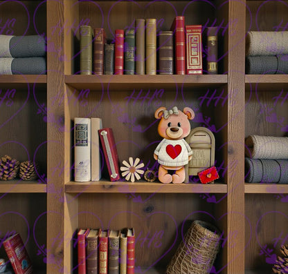 Unfinished Valentine Bear DIY Blank Set – Paint Your Own MDF Craft Kit