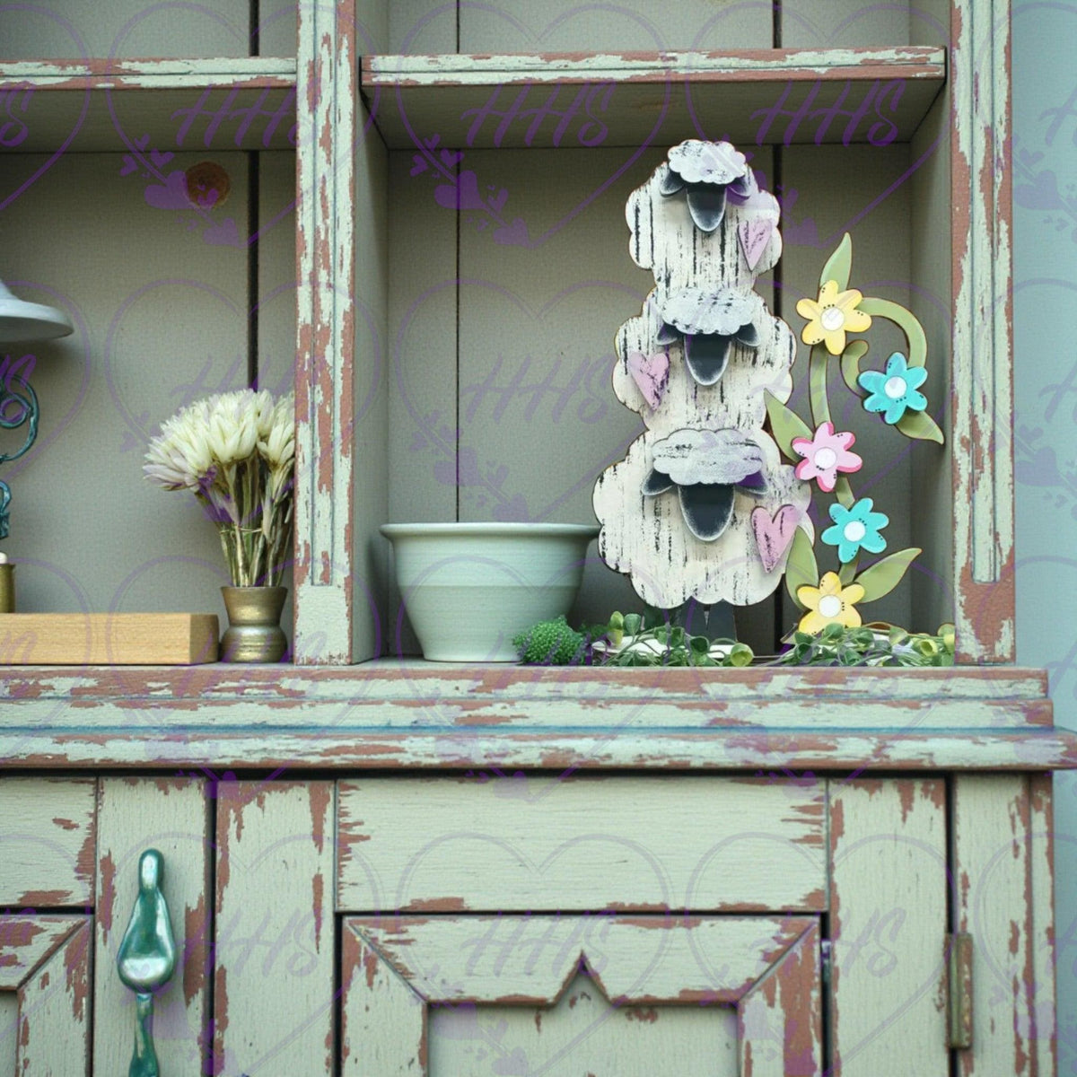 Unfinished Stacked Lambs Spring Decor | DIY MDF Craft Kit