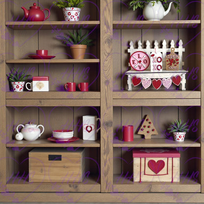 Unfinished MDF Valentine Bench Insert Decor – Cupid Love Bench Insert Set, Interchangeable Seasonal Bench Decor