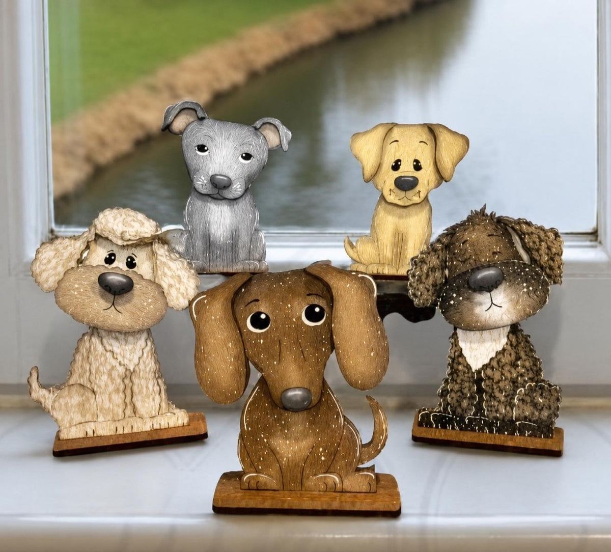 Unfinished MDF Puppies 1 Cutouts