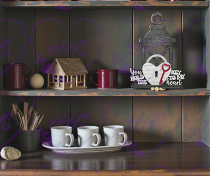 “Key to My Heart” Lantern Insert – Sweet & Cozy Decor